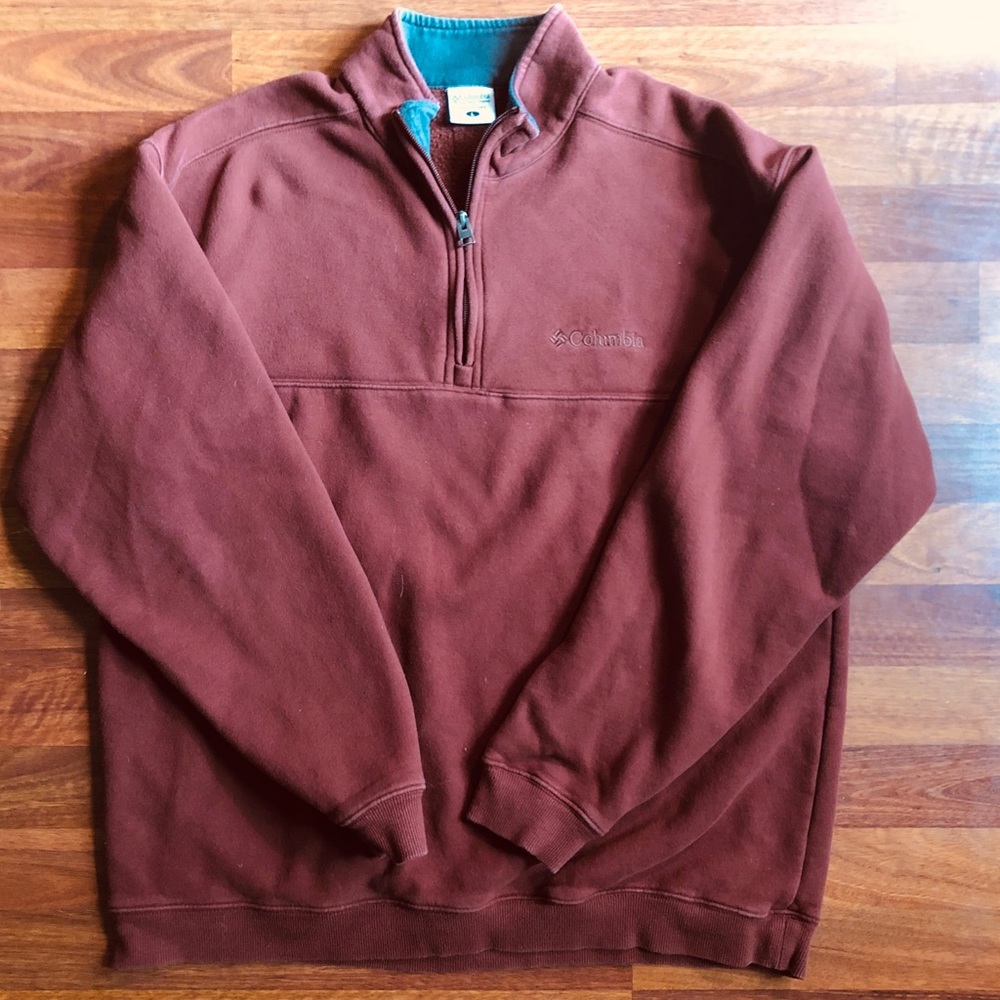 Columbia pullover sweater 3/4 zip up Mens Sz large